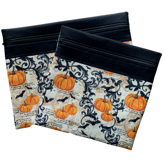 Halloween Pumpkins & Bats Project Bag