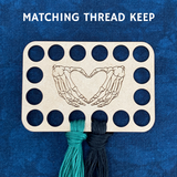 Skeleton Heart Hands Thread Keep with Threads - Matching Set